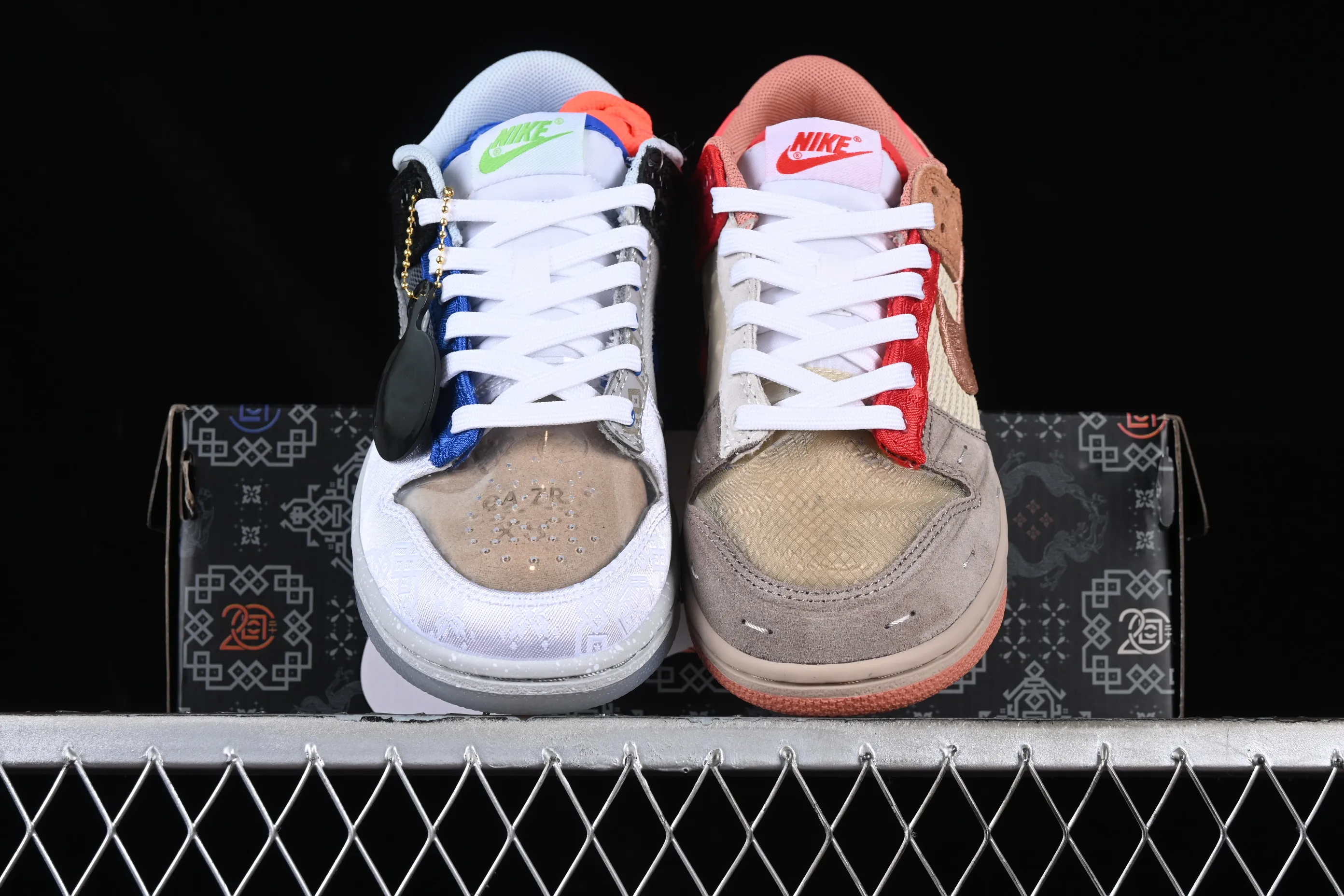 All categories Nk SB Dunk series Nk SB Dunk Low low-top sneakers J version Clot x Dunk Low "What The" joint model Yuanyang color SB low-top casual sneakers FN0316-999